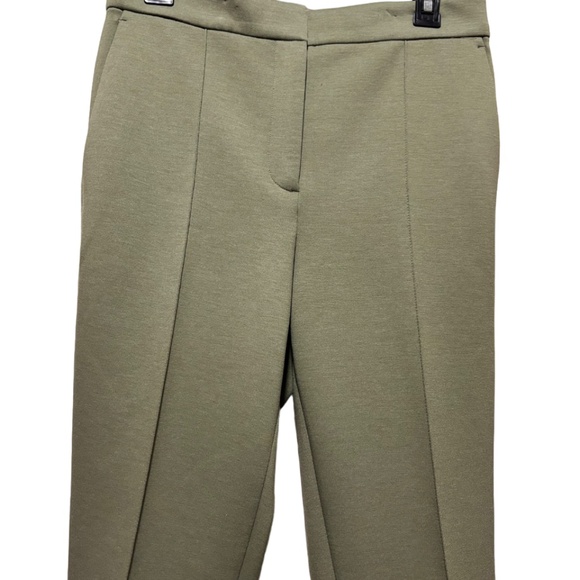 Ann Taylor | Women's Curvy Fit Olive Green Tapered Pants - Picture 3 of 7